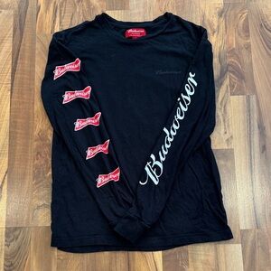Budweiser Black Shirt with Red Accents